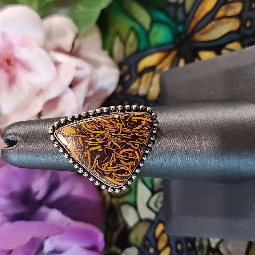 Miriam Gemstone Ring - Adjustable (See Video For Resting Size)